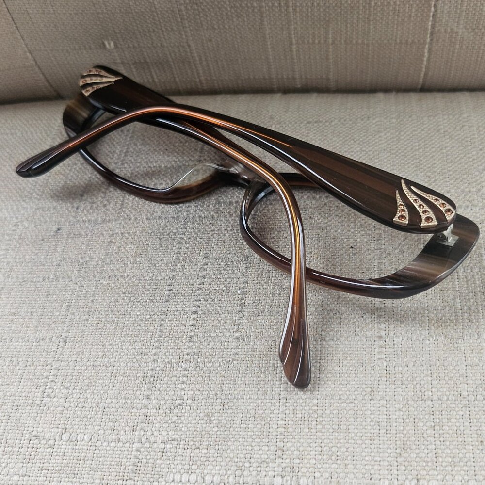 Dana Buchman Women Eyeglasses TULUM Brown Crystal 53[]16 135 Frame - Picture 7 of 16